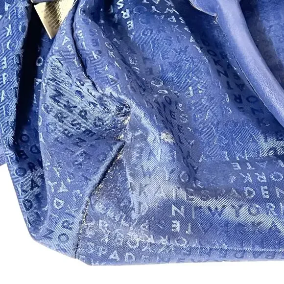 Kate Spade New York Atwood Place Larson Satchel Tassel Blue Leather Hand Bag - Picture 14 of 16